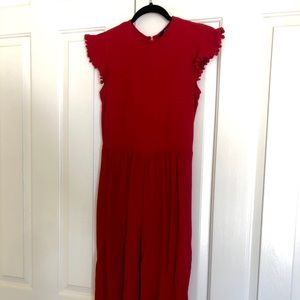 Zara red jumpsuit